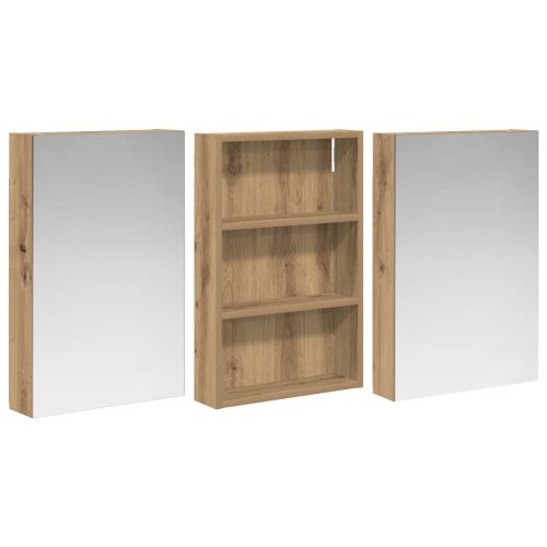 Комплект шкафове за баня с рафт 3 pcs 120 x 10,5 x 60,5 см