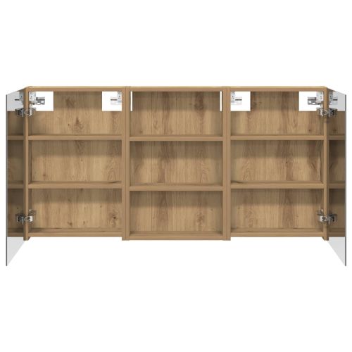 Комплект шкафове за баня с рафт 3 pcs 120 x 10,5 x 60,5 см