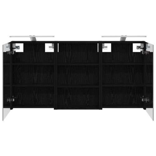 Комплект шкафове за баня с рафт 3 pcs 120 x 10,5 x 60,5 см