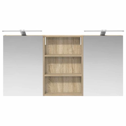 Комплект шкафове за баня с рафт 3 pcs 120 x 10,5 x 60,5 см