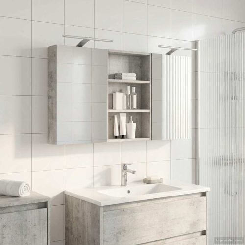 Комплект шкафове за баня с рафт 3 pcs 120 x 10,5 x 60,5 см