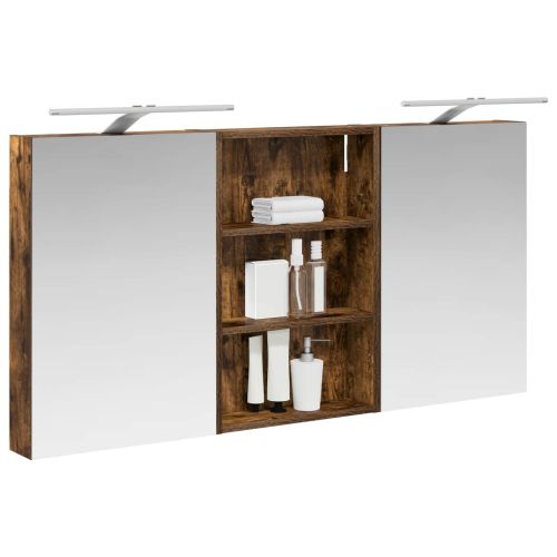 Комплект шкафове за баня с рафт 3 pcs 120 x 10,5 x 60,5 см