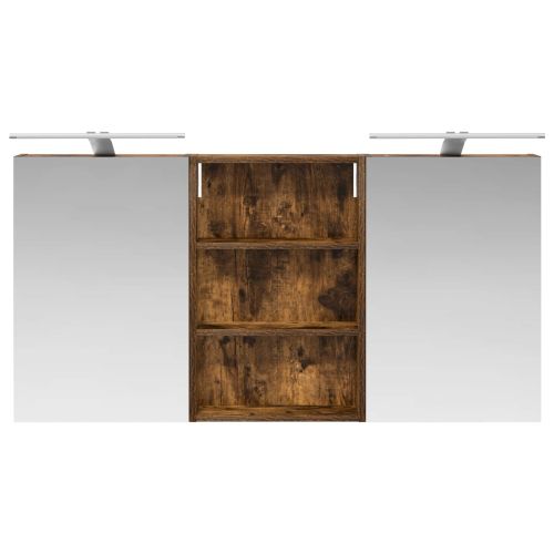 Комплект шкафове за баня с рафт 3 pcs 120 x 10,5 x 60,5 см