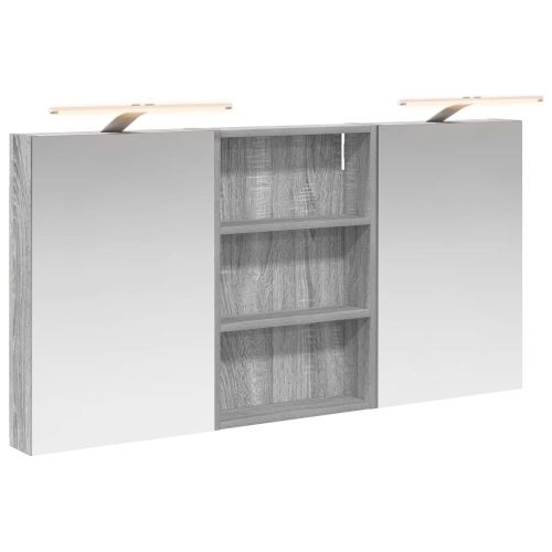 Комплект шкафове за баня с рафт 3 pcs 120 x 10,5 x 60,5 см