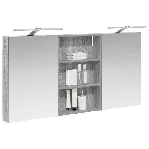 Комплект шкафове за баня с рафт 3 pcs 120 x 10,5 x 60,5 см