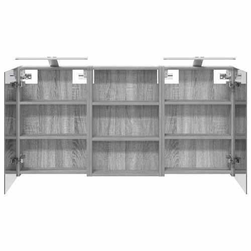 Комплект шкафове за баня с рафт 3 pcs 120 x 10,5 x 60,5 см