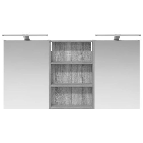 Комплект шкафове за баня с рафт 3 pcs 120 x 10,5 x 60,5 см