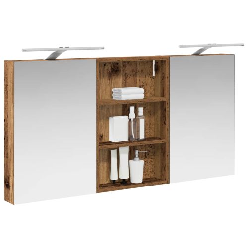 Комплект шкафове за баня с рафт 3 pcs 120 x 10,5 x 60,5 см