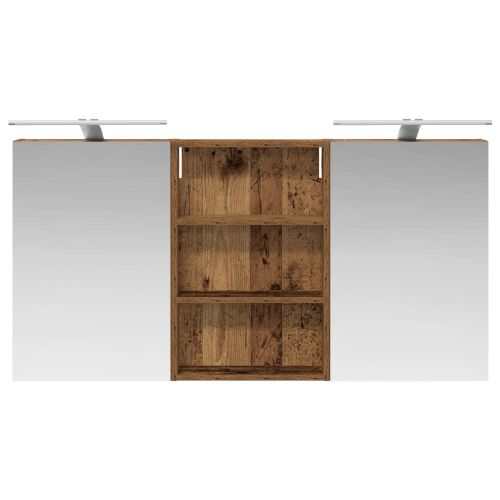 Комплект шкафове за баня с рафт 3 pcs 120 x 10,5 x 60,5 см