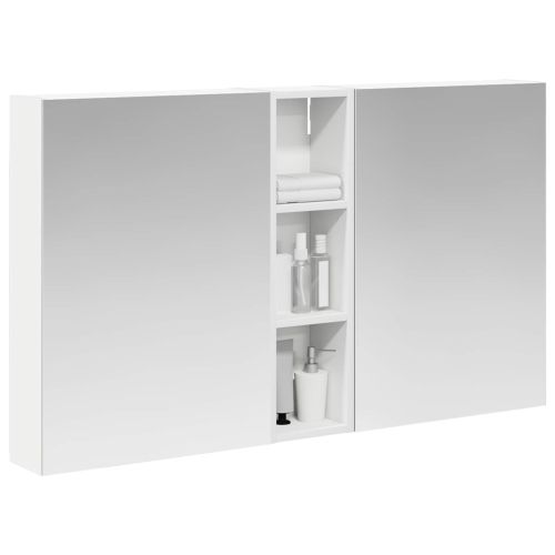 Комплект шкафове за баня с рафт 3 pcs 120 x 14,5 x 70 см