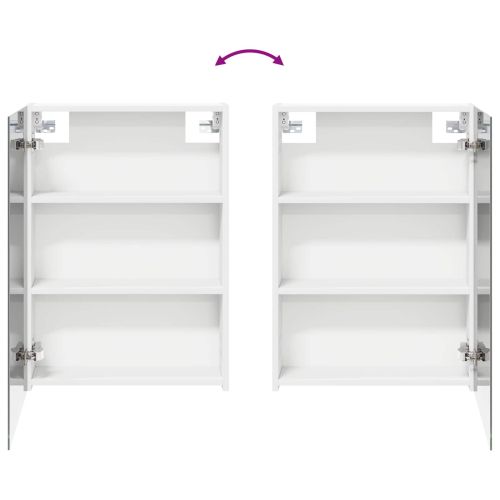 Комплект шкафове за баня с рафт 3 pcs 120 x 14,5 x 70 см