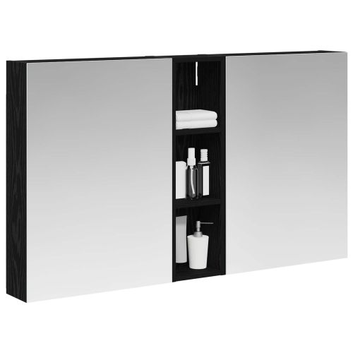 Комплект шкафове за баня с рафт 3 pcs 120 x 14,5 x 70 см