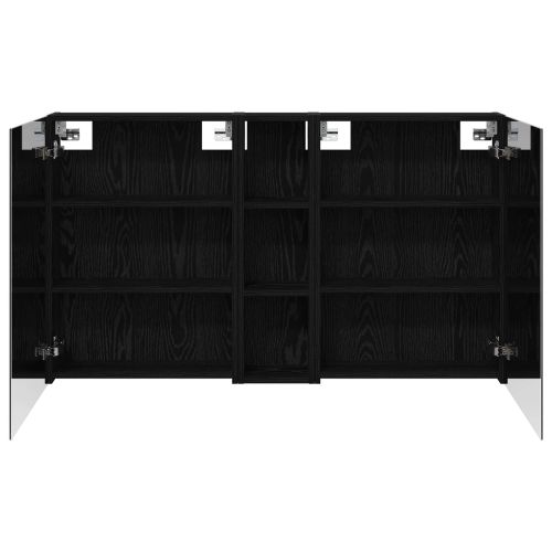 Комплект шкафове за баня с рафт 3 pcs 120 x 14,5 x 70 см