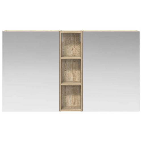 Комплект шкафове за баня с рафт 3 pcs 120 x 14,5 x 70 см