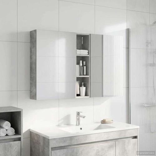 Комплект шкафове за баня с рафт 3 pcs 120 x 14,5 x 70 см