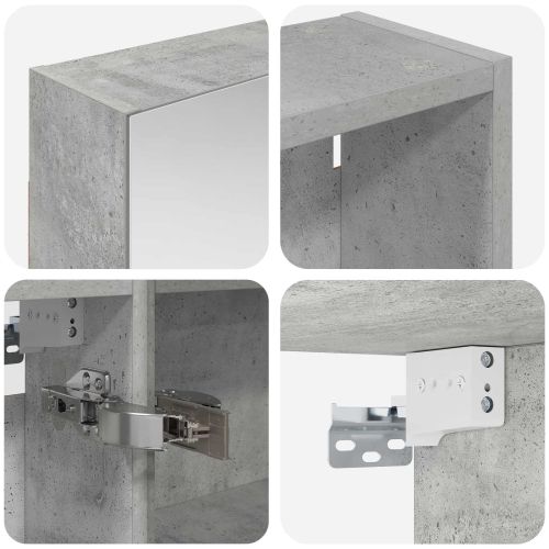 Комплект шкафове за баня с рафт 3 pcs 120 x 14,5 x 70 см