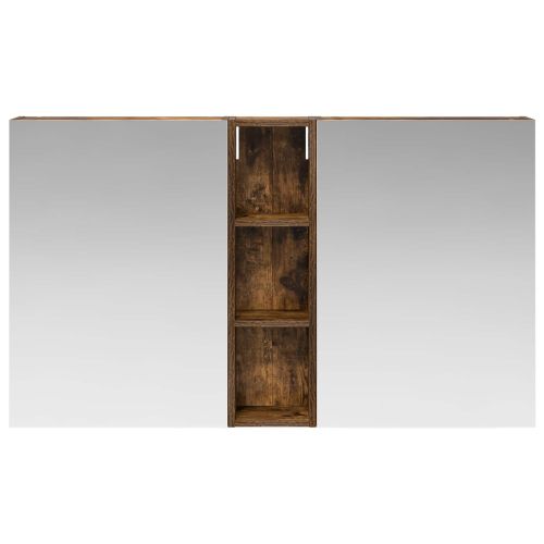 Комплект шкафове за баня с рафт 3 pcs 120 x 14,5 x 70 см