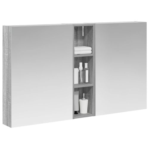 Комплект шкафове за баня с рафт 3 pcs 120 x 14,5 x 70 см