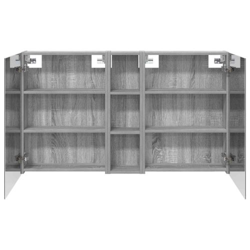 Комплект шкафове за баня с рафт 3 pcs 120 x 14,5 x 70 см