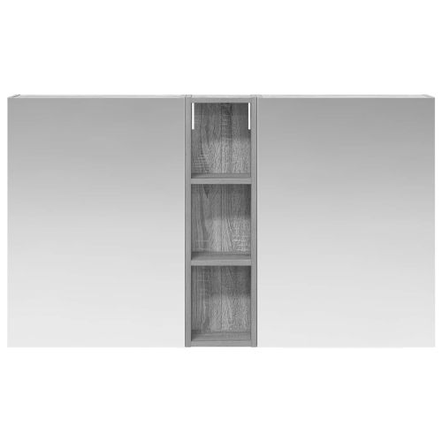 Комплект шкафове за баня с рафт 3 pcs 120 x 14,5 x 70 см