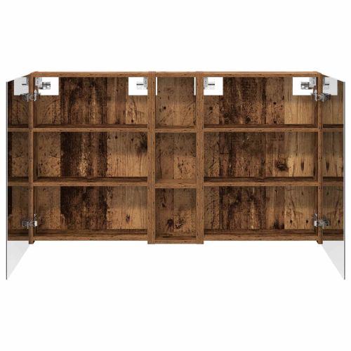 Комплект шкафове за баня с рафт 3 pcs 120 x 14,5 x 70 см