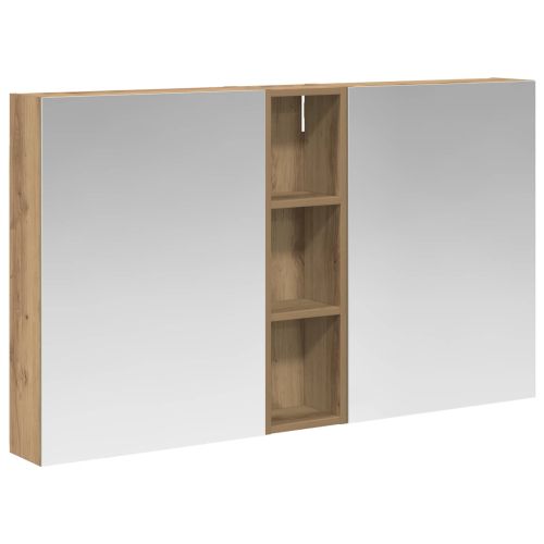 Комплект шкафове за баня с рафт 3 pcs 120 x 14,5 x 70 см