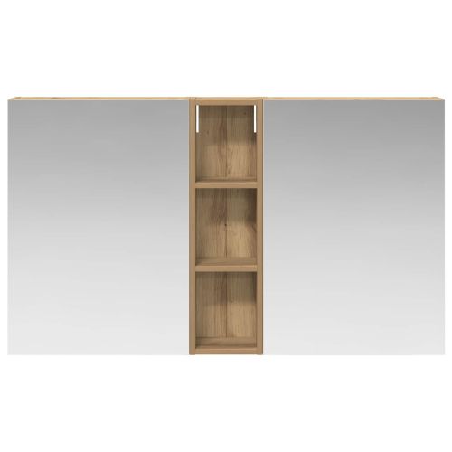 Комплект шкафове за баня с рафт 3 pcs 120 x 14,5 x 70 см