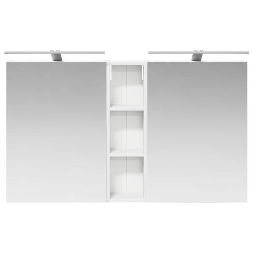 Комплект шкафове за баня с рафт 3 pcs 120 x 14,5 x 70 см