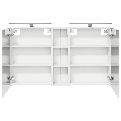 Комплект шкафове за баня с рафт 3 pcs 120 x 14,5 x 70 см