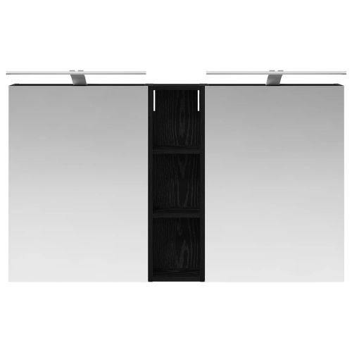 Комплект шкафове за баня с рафт 3 pcs 120 x 14,5 x 70 см