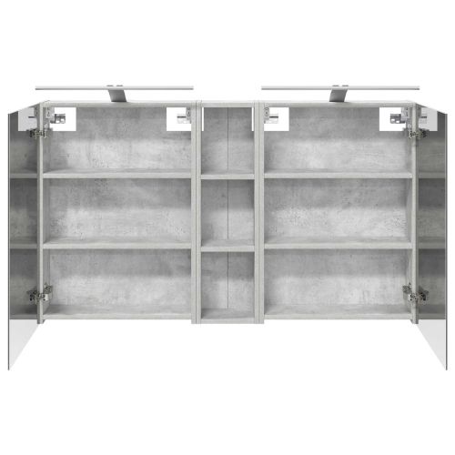 Комплект шкафове за баня с рафт 3 pcs 120 x 14,5 x 70 см