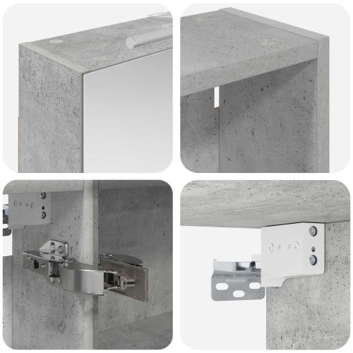 Комплект шкафове за баня с рафт 3 pcs 120 x 14,5 x 70 см