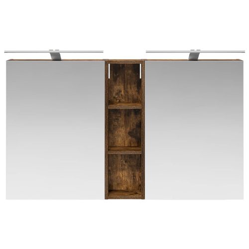 Комплект шкафове за баня с рафт 3 pcs 120 x 14,5 x 70 см