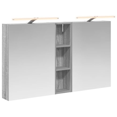 Комплект шкафове за баня с рафт 3 pcs 120 x 14,5 x 70 см