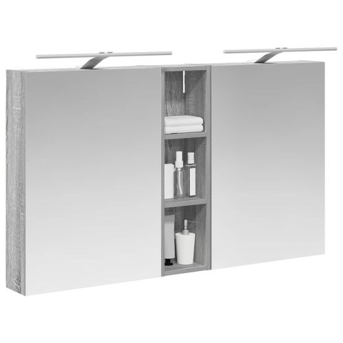 Комплект шкафове за баня с рафт 3 pcs 120 x 14,5 x 70 см