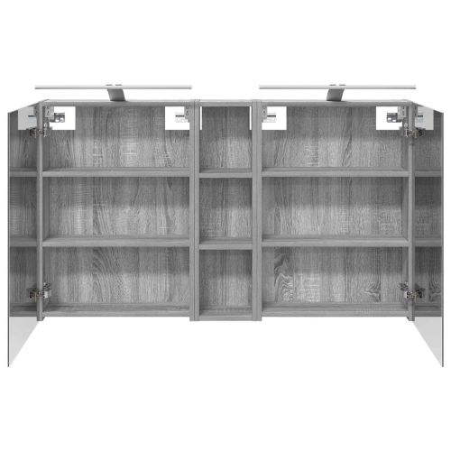 Комплект шкафове за баня с рафт 3 pcs 120 x 14,5 x 70 см