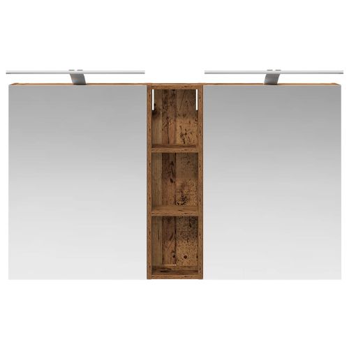 Комплект шкафове за баня с рафт 3 pcs 120 x 14,5 x 70 см