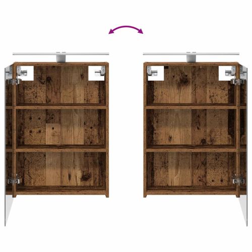 Комплект шкафове за баня с рафт 3 pcs 120 x 14,5 x 70 см