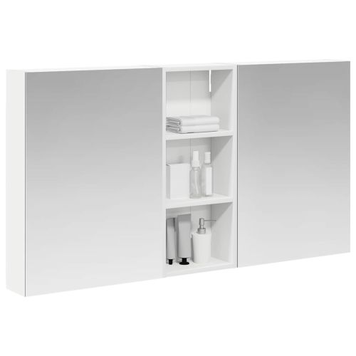 Комплект шкафове за баня с рафт 3 pcs 130 x 14,5 x 70 см