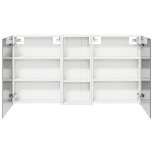 Комплект шкафове за баня с рафт 3 pcs 130 x 14,5 x 70 см