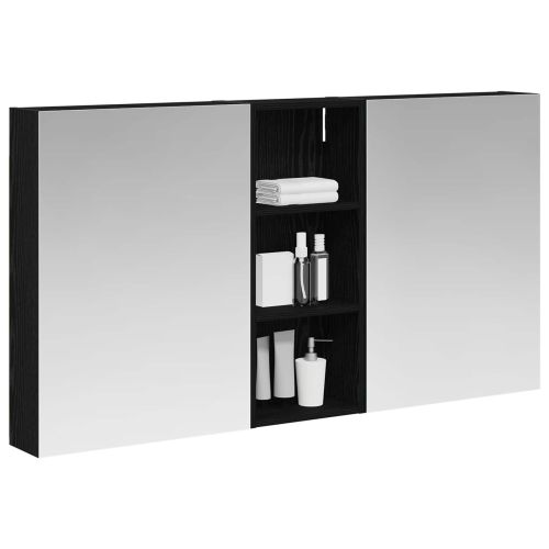 Комплект шкафове за баня с рафт 3 pcs 130 x 14,5 x 70 см