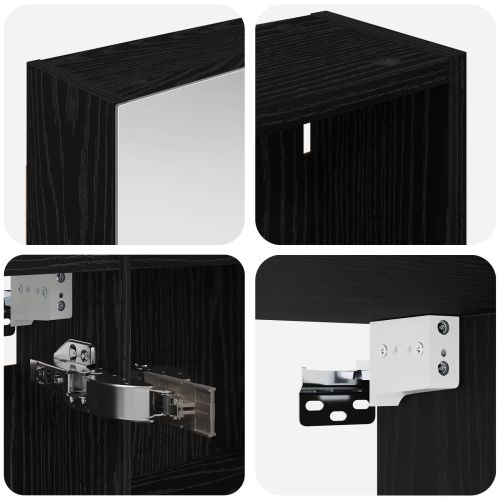 Комплект шкафове за баня с рафт 3 pcs 130 x 14,5 x 70 см