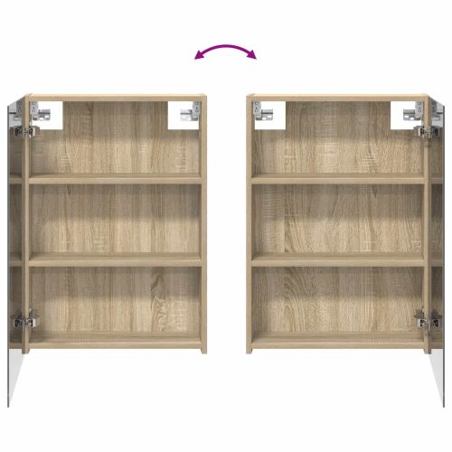 Комплект шкафове за баня с рафт 3 pcs 130 x 14,5 x 70 см