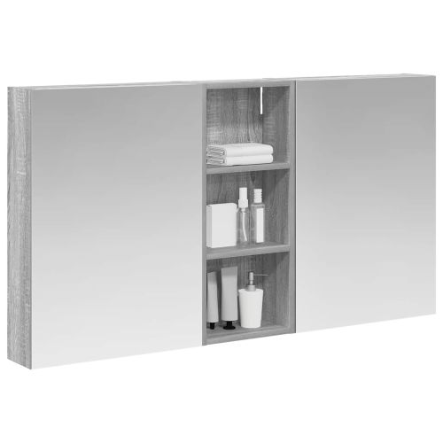 Комплект шкафове за баня с рафт 3 pcs 130 x 14,5 x 70 см