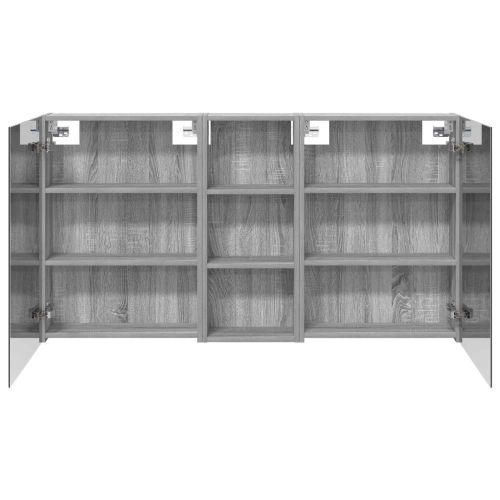 Комплект шкафове за баня с рафт 3 pcs 130 x 14,5 x 70 см