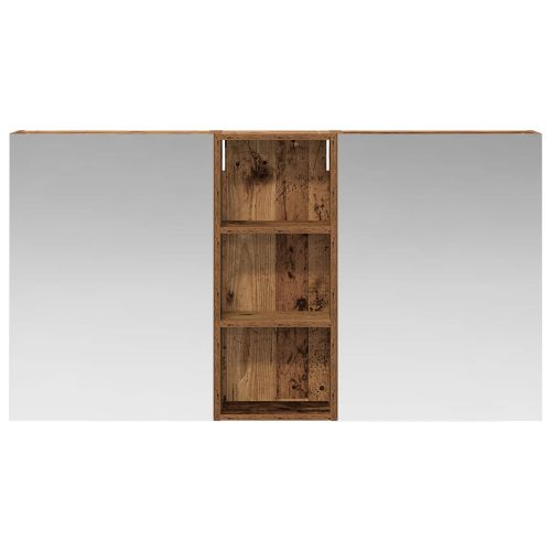 Комплект шкафове за баня с рафт 3 pcs 130 x 14,5 x 70 см