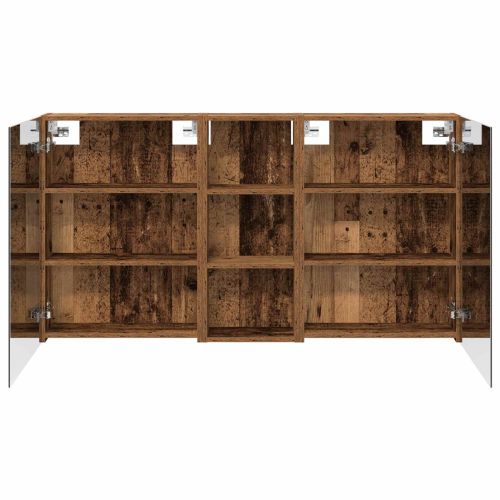 Комплект шкафове за баня с рафт 3 pcs 130 x 14,5 x 70 см