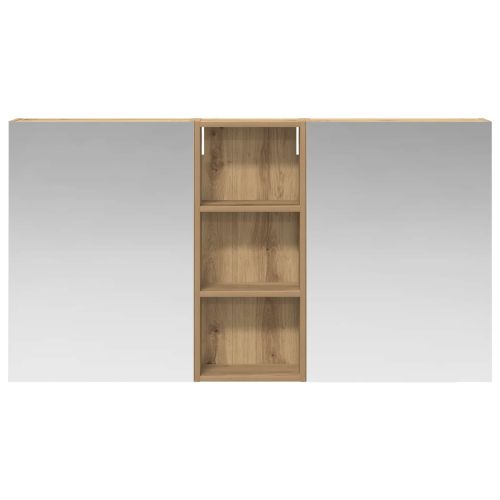 Комплект шкафове за баня с рафт 3 pcs 130 x 14,5 x 70 см