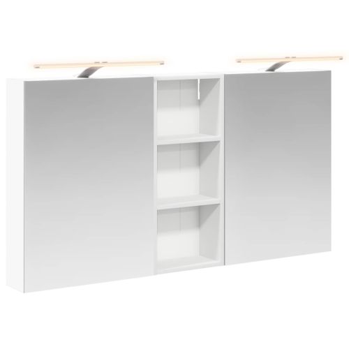 Комплект шкафове за баня с рафт 3 pcs 130 x 14,5 x 70 см