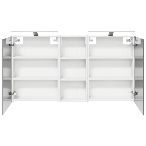 Комплект шкафове за баня с рафт 3 pcs 130 x 14,5 x 70 см